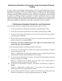 Performance Evaluation of Contractors under Government Financed
