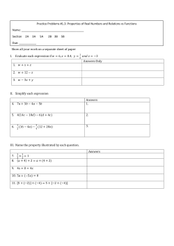 Show all your work on a separate sheet of paper I. Evaluate each