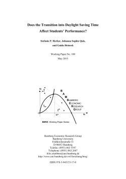 Does the Transition into Daylight Saving Time Affect Students