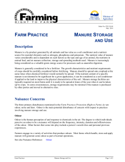 Manure Storage and Use - Province of British Columbia