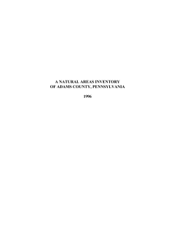 A NATURAL AREAS INVENTORY OF ADAMS COUNTY