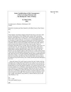 Some Considerations of the Consequences of the Lowering of