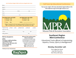 Southeast Region Mini-Conference - Missouri Park and Recreation