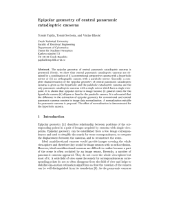 Epipolar geometry of central panoramic catadioptric cameras Tom