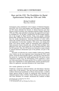 Race and the CIO: The Possibilities for Racial