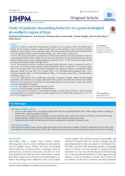 Study of patients absconding behavior in a general hospital at