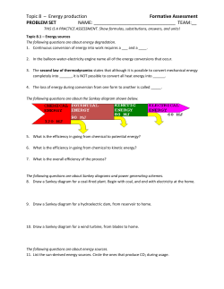 Topic 8 &ndash; Energy production Formative Assessment PROBLEM SET