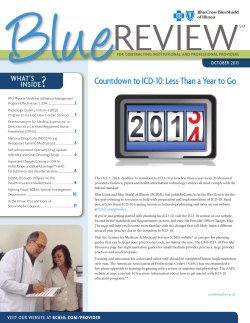 Countdown to ICD-10: Less Than a Year to Go