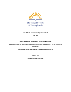 finding aid - Historical Society of Pennsylvania