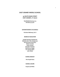 East Granby Middle School Student/Parent Handbook