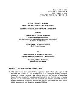 Cooperative and Joint Venture Agreement