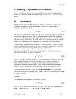 Hypo-elastic Plasticity
