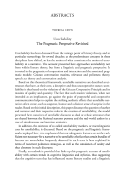 ABSTRACTS - journal of literary theory