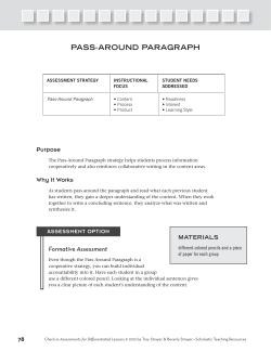 pass-around paragraph
