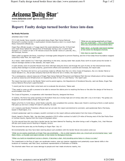 Report: Faulty design turned border fence into dam