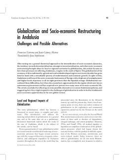 Globalization and Socio-economic Restructuring in Andalusia