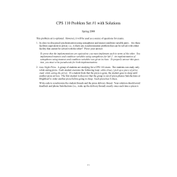 CPS 110 Problem Set #1 with Solutions