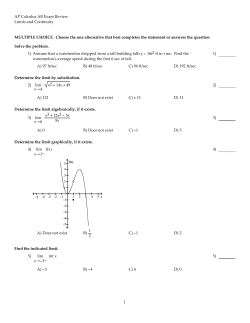 1_ Limits and Continuity WITH ANSWERS