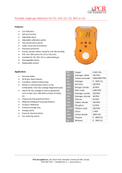 Portable single-gas detectors for CO, H2S, O2, Cl2, Nh3 or LEL