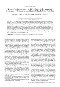 Degree-Day Requirements for Eight Economically