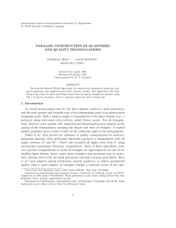 Parallel construction of quadtrees and quality