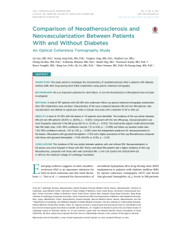 Comparison of Neoatherosclerosis and Neovascularization