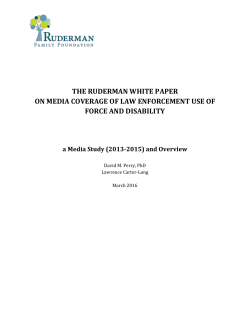 the ruderman white paper on media coverage of law enforcement