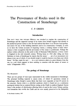 Rocks used in Construction Stonehenge
