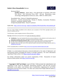 Stalin`s Wars Roundtable Review