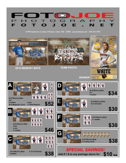 FotoJoe Order Form - Berlin Little League
