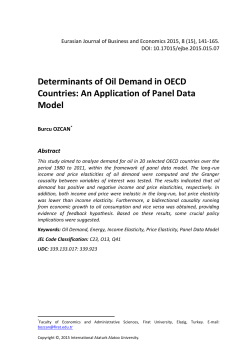 Determinants of Oil Demand in OECD Countries: An Application of