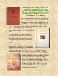 the codex leicester/hammer