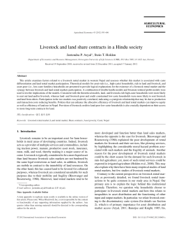 Livestock and land share contracts in a Hindu society