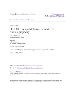 EECOLOGY: (pata)physical taoism in e. e. cummings`s poetry