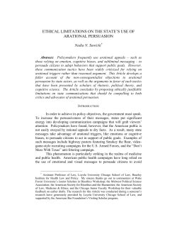 ethical limitations on the state`s use of arational persuasion