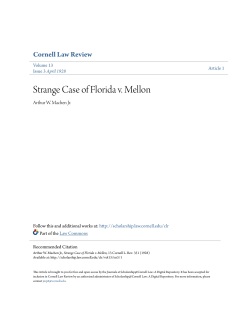 Strange Case of Florida v. Mellon