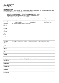 blow grow throw flow know blew grew threw flew