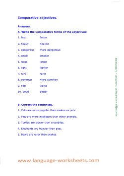 Comparative adjectives.