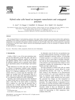 Hybrid solar cells based on inorganic nanoclusters and