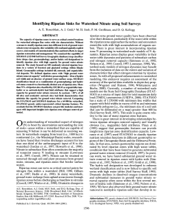Identifying Riparian Sinks for Watershed Nitrate using Soil Surveys