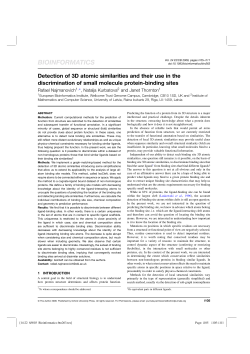 Detection of 3D atomic similarities and their use in the discrimination