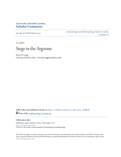 Siege in the Argonne - Scholar Commons