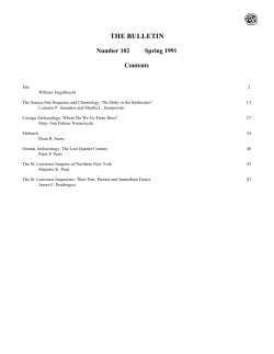 the bulletin - New York Archaeology