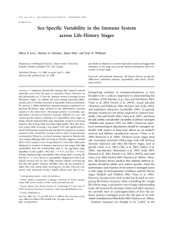 Sex-Specific Variability in the Immune System across Life
