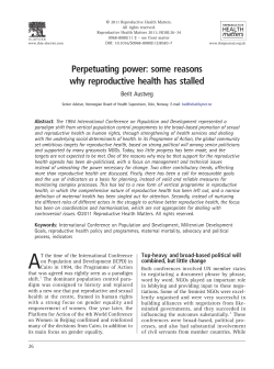 Perpetuating power: some reasons why reproductive