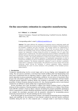 On line uncertainty estimation in composites manufacturing