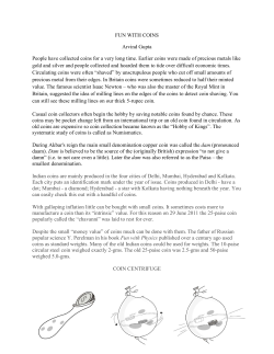 FUN WITH COINS Arvind Gupta People have collected coins for a