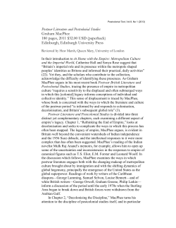 Postwar Literature and Postcolonial Studies