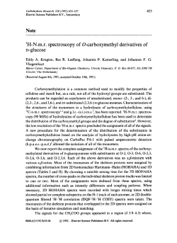 HN.mr spectroscopy of O-carboxymethyl derivatives