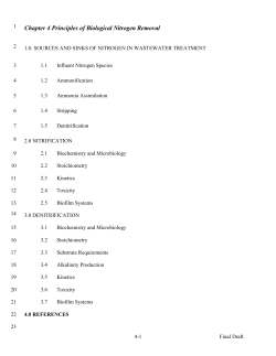 Chapter 4 Principles of Biological Nitrogen Removal